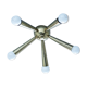 Italian Brass Star Burst Flush Mount in the manner of Arredoluce