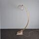 Space age Guzzini arc lamp with travertine base, Italy 1960s