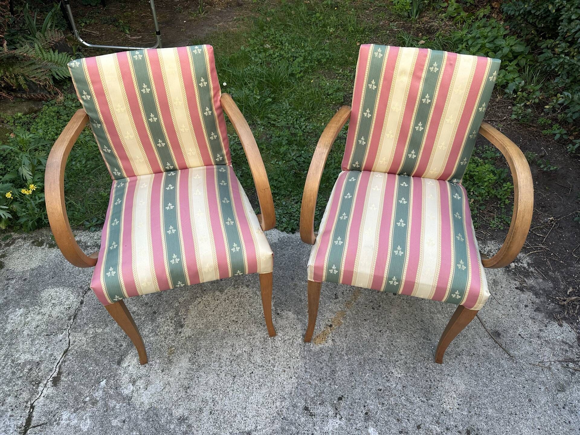 Pair of bridge armchairs from the 1950s – Bent wood