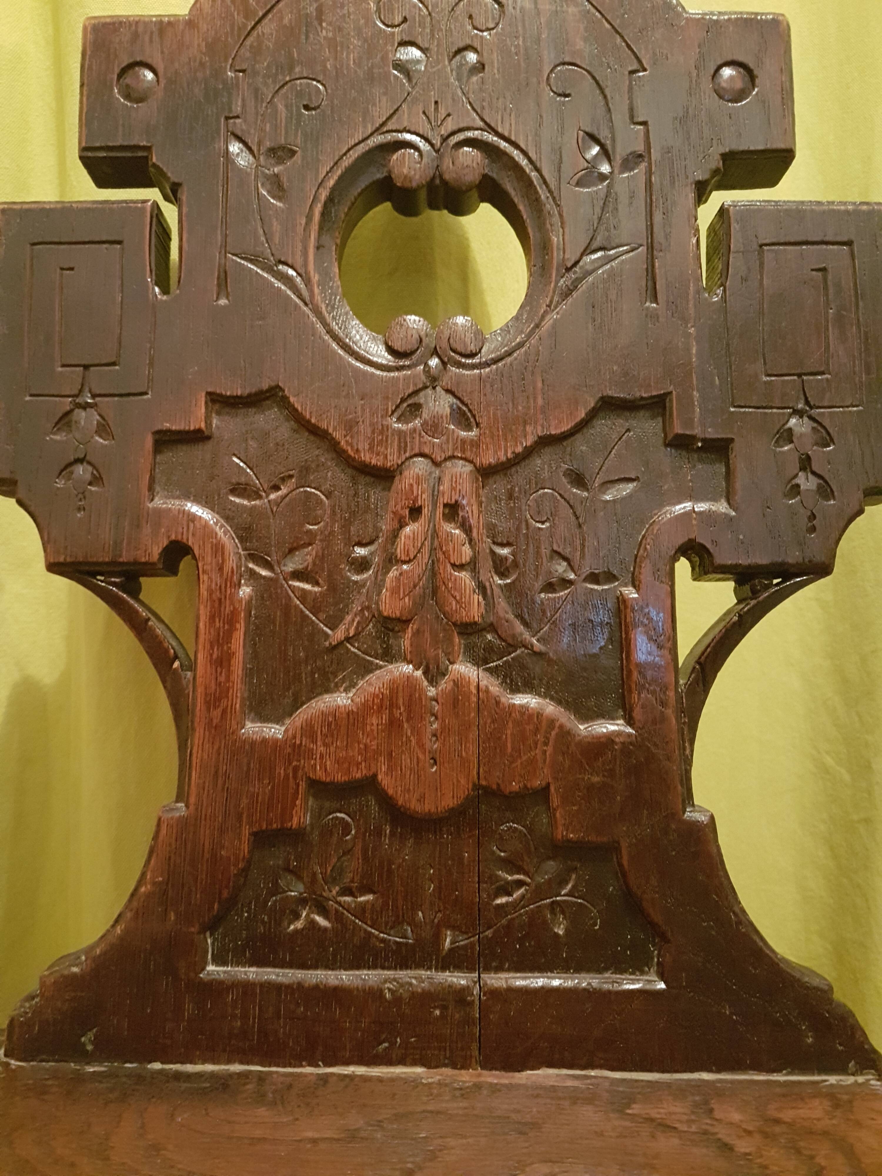 Black forest type exotic solid wood chair