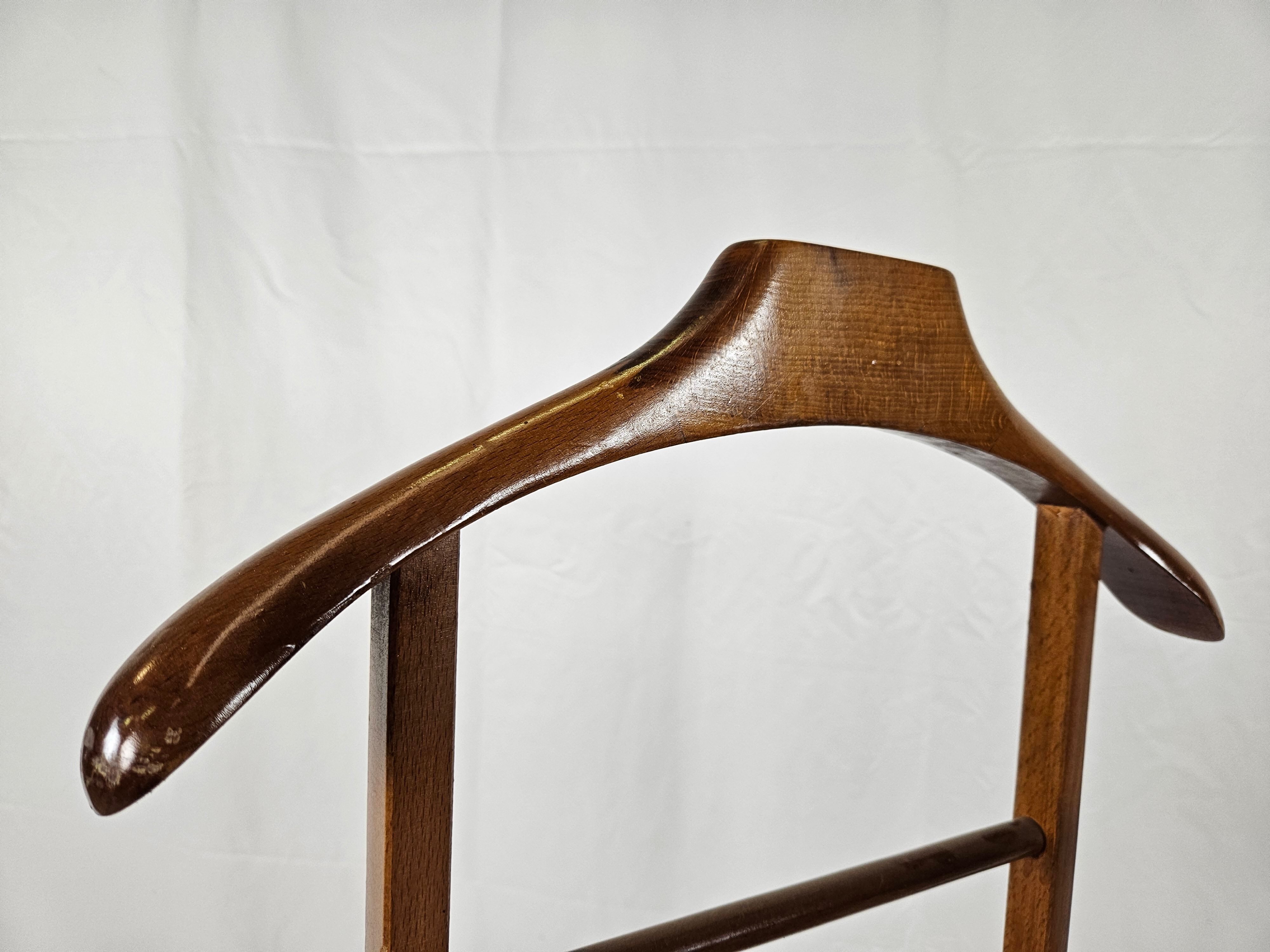 Valet vintage en bois années 1980