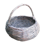Round wicker basket