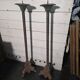 Pair of antique candlesticks, 110cm in height.