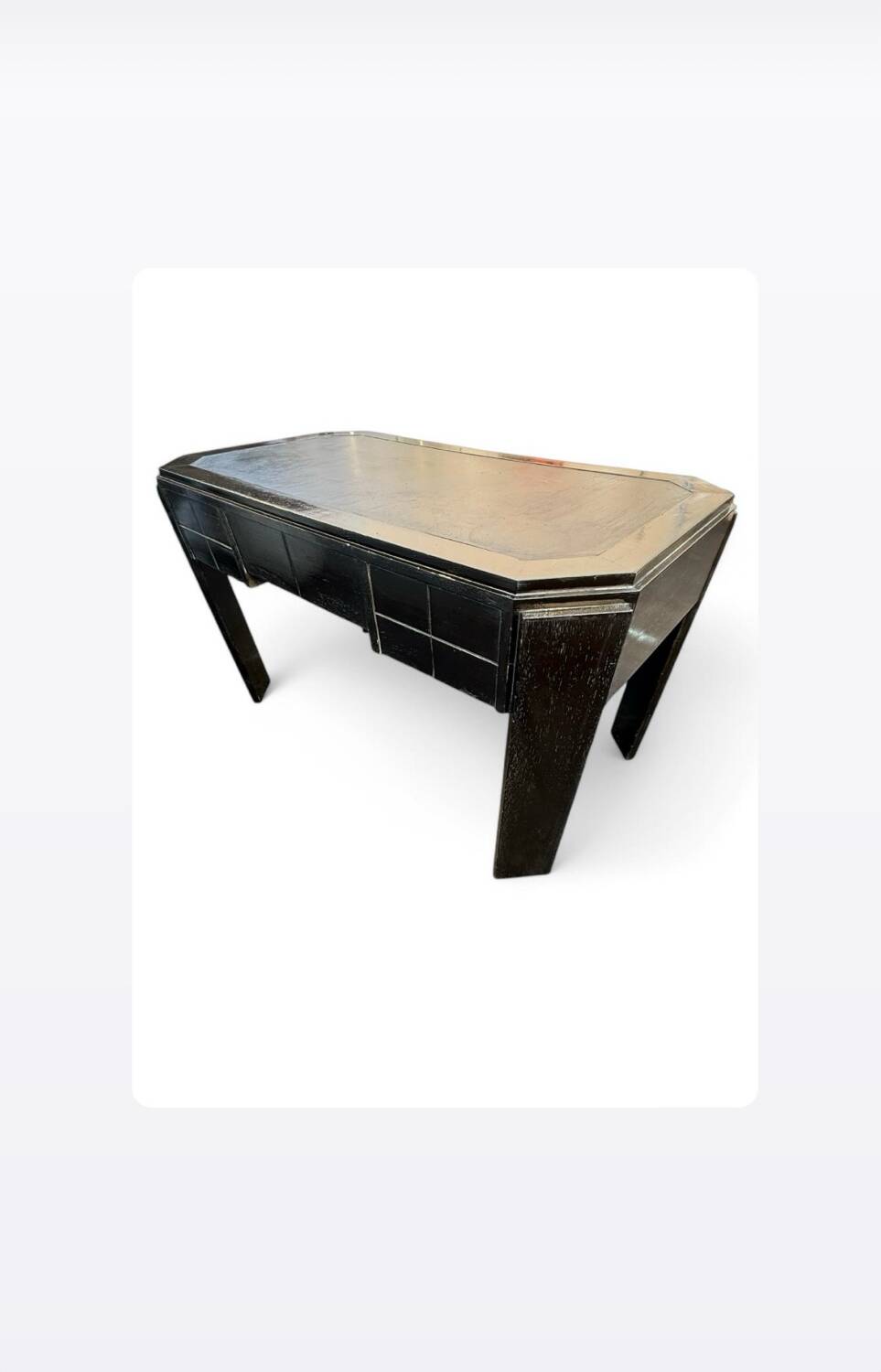 Bureau Art Déco en Chêne Teinté. 133/74 cm.