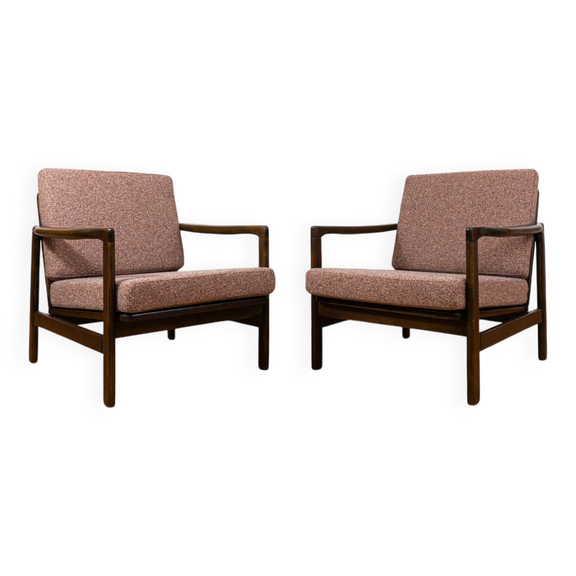 Pair of mid century armchairs "b7522 " by zenon bączyk, poland, 1960s