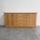 Large coastal rattan and bamboo sideboard credenza, 1980s