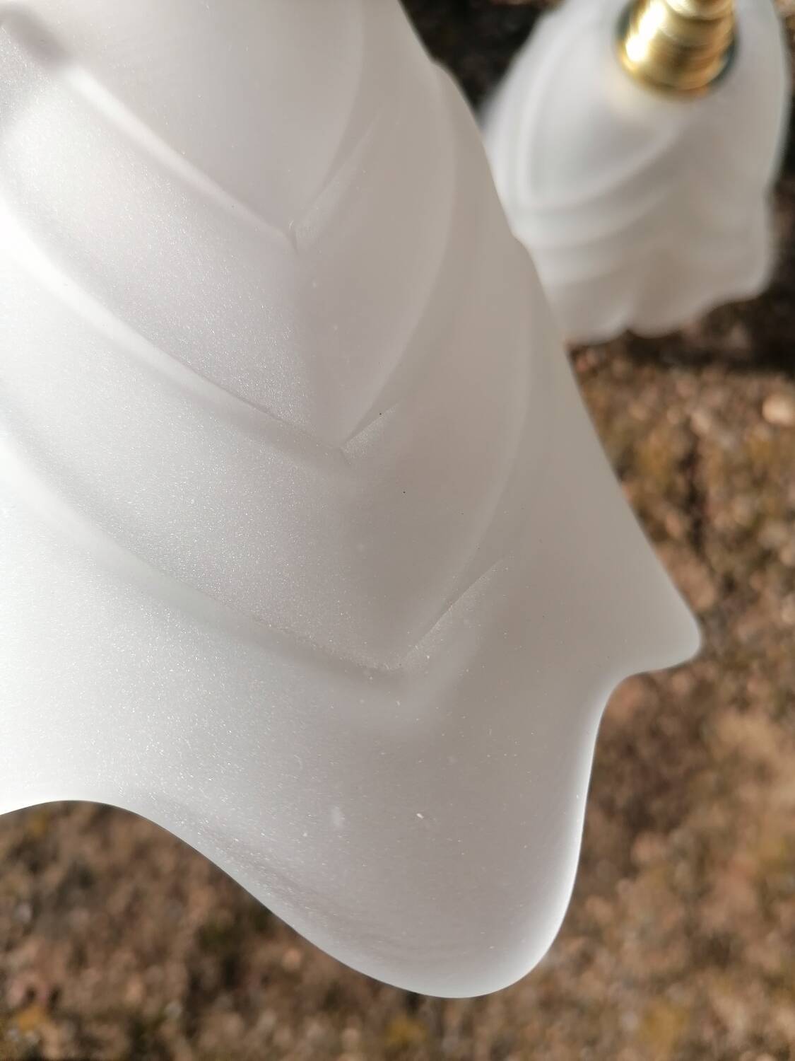 Set of 3 Art Deco tulip hanging lamps