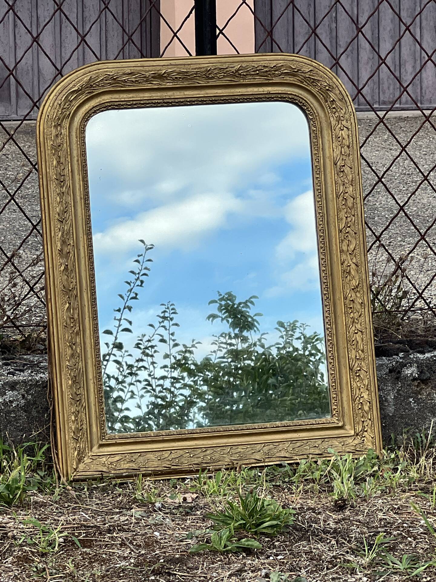 Louis Philippe mirror with a gold frame 69x54cm