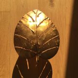 Leaf wall lamp in gold metal 1970