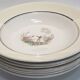 7 hollow plates Gien Japanese decoration France