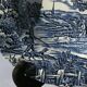 3 Hollow plates in Blue Myott English Earthenware "The Hunter"