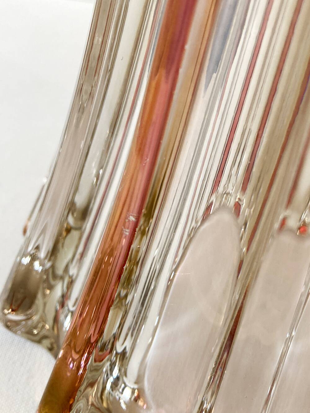 Glass vase signed Pierre D'Avesn, 1940s