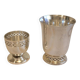 Silver-plated egg cup and tumbler set