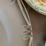 6 Digoin Sarreguemines Adele dinner plates 1940s 1950s