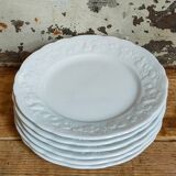 Six vintage Philippe Deshoulières Limoges California porcelain bread plates