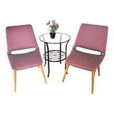 Restored Pair of Mid-Century Modern "Gondola" Chairs, 1960s, Vintage and Retro Designer Side Chairs