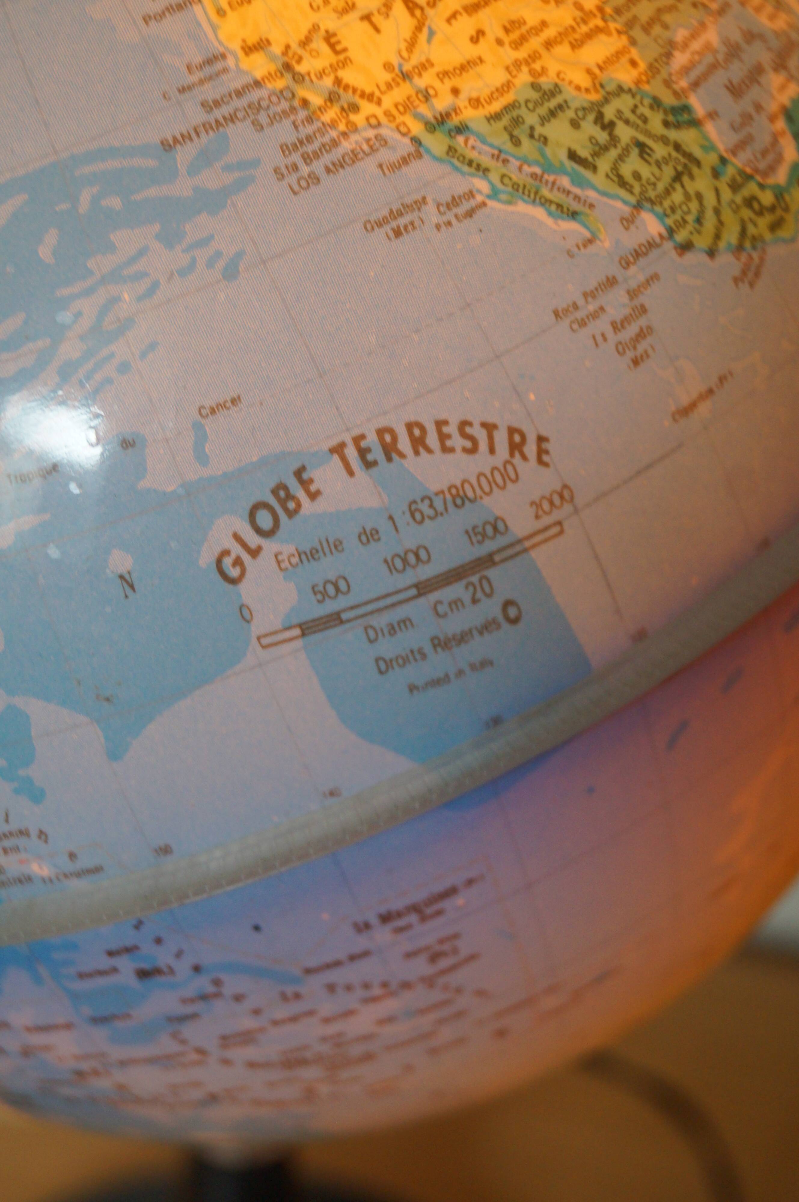 Mappemonde italienne 1960