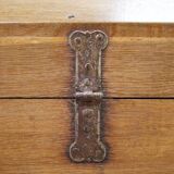 19th Century Oak Chest with Curved Top, on Wheels
