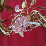 Chandelier with golden foliage and grapevines