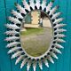 Sunbunst vintage metal sun mirror 1960