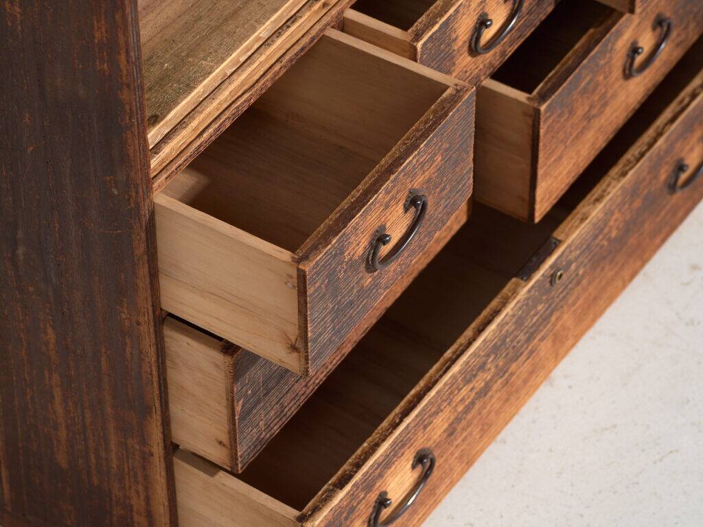 Old sliding door chest of drawers – Taishō / Shōwa period (c. 1920-1945) #92