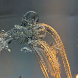 Venetian chandelier made of Murano glass, six light arms, circa 1940.