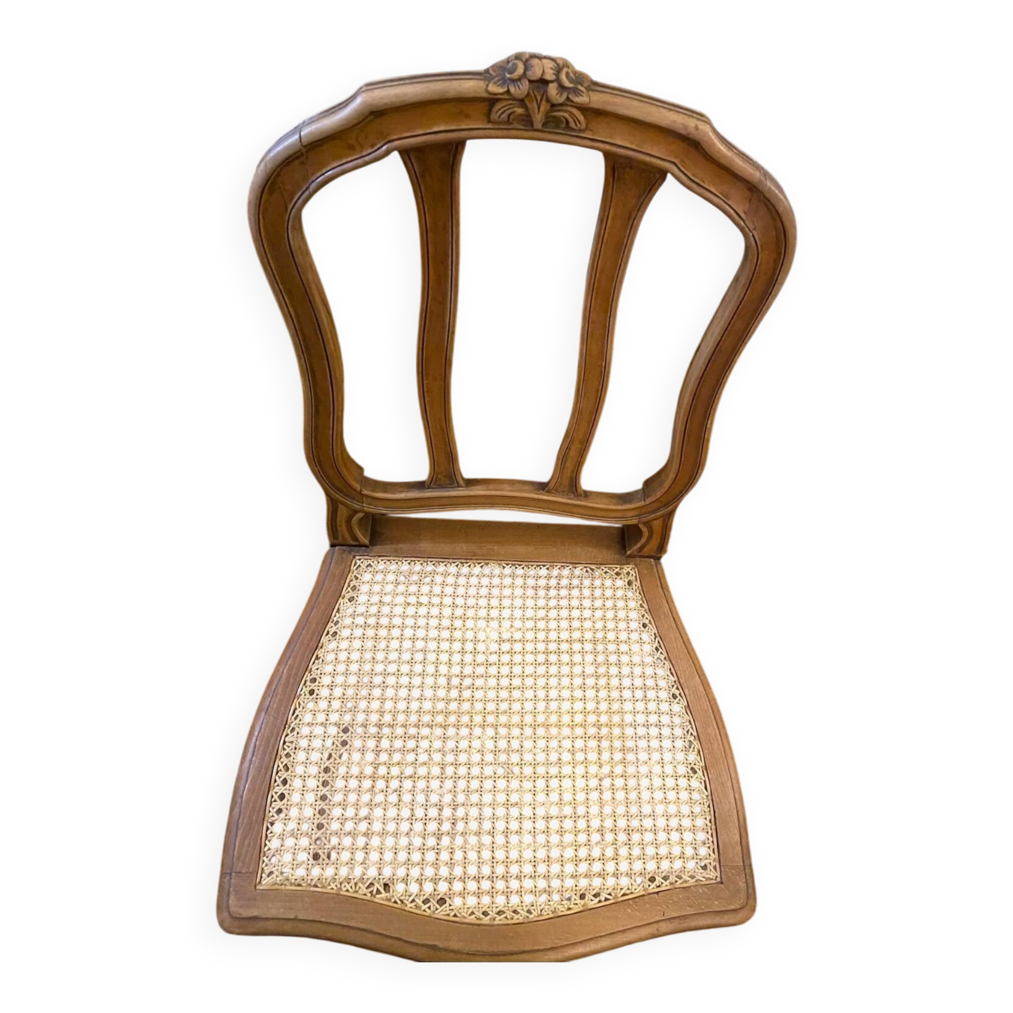 1 caned beech chair, 1950s