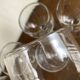 Set de 6 verres tulipe comptoir de bistrot  1950 en verre irrégulier