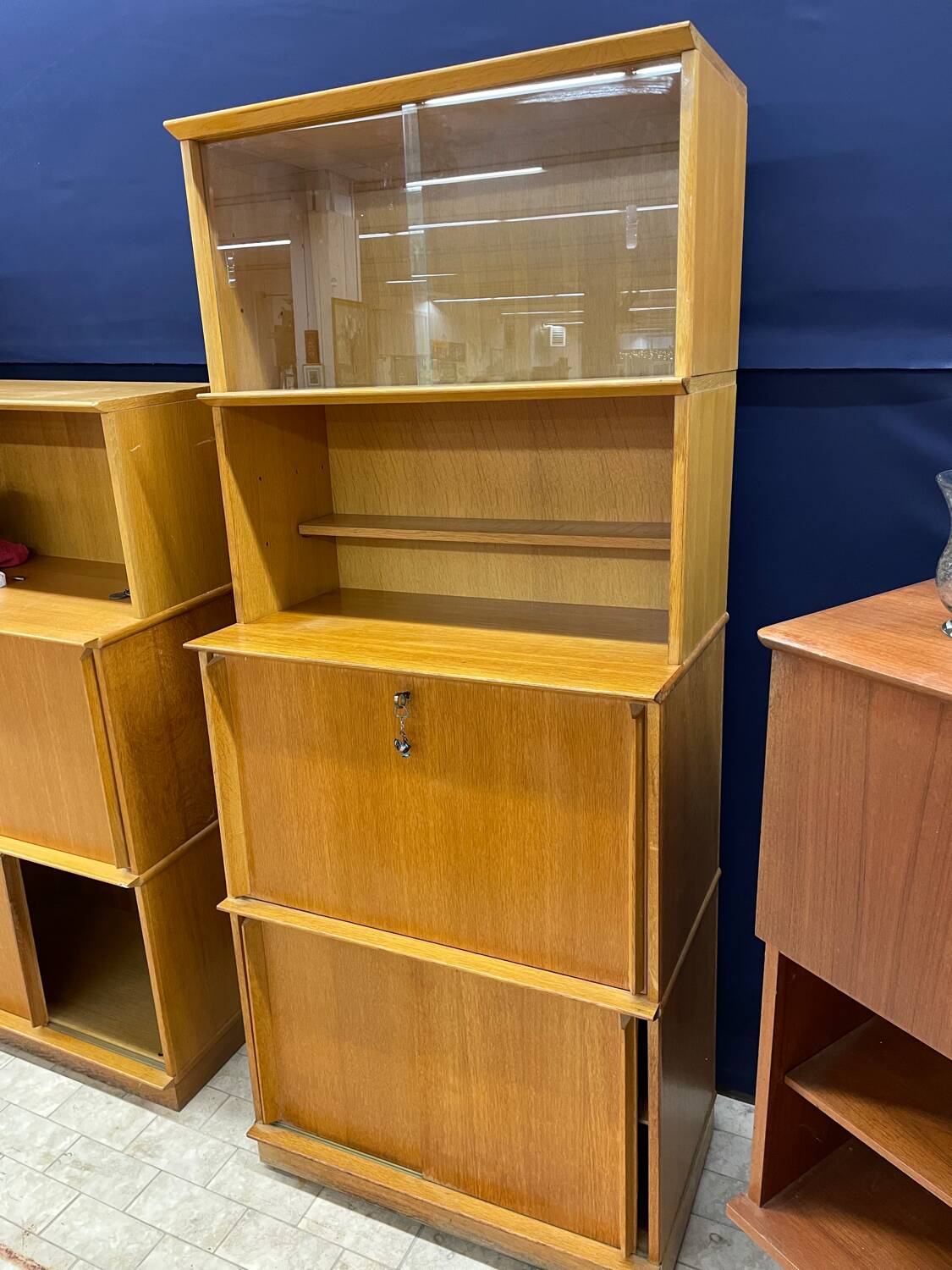 Vintage Oscar secretary bookcase