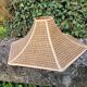 Large Hexagonal Boho Chic Faux Cane Lampshade 1970