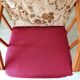 Vintage solid wood armchair and footstool
