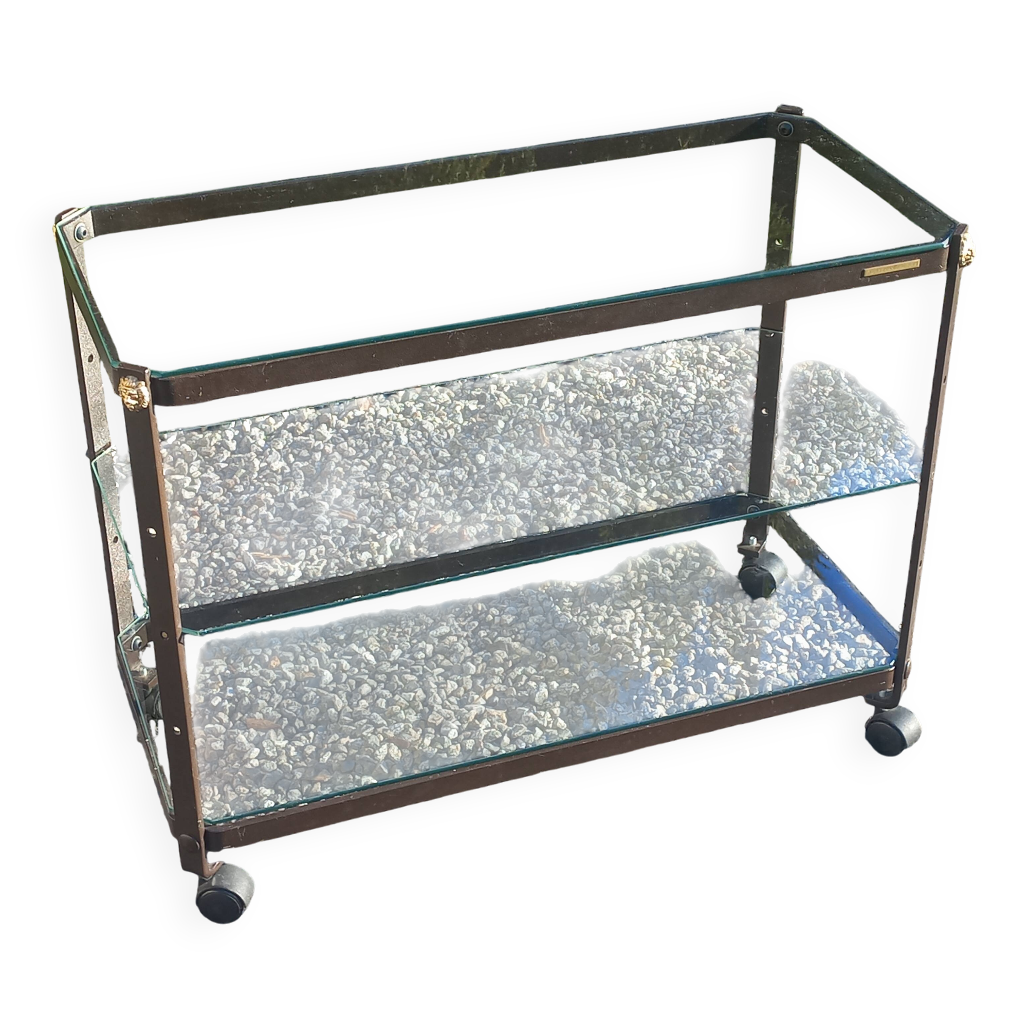 Rolling dessert trolley designed by Pierre Vandel