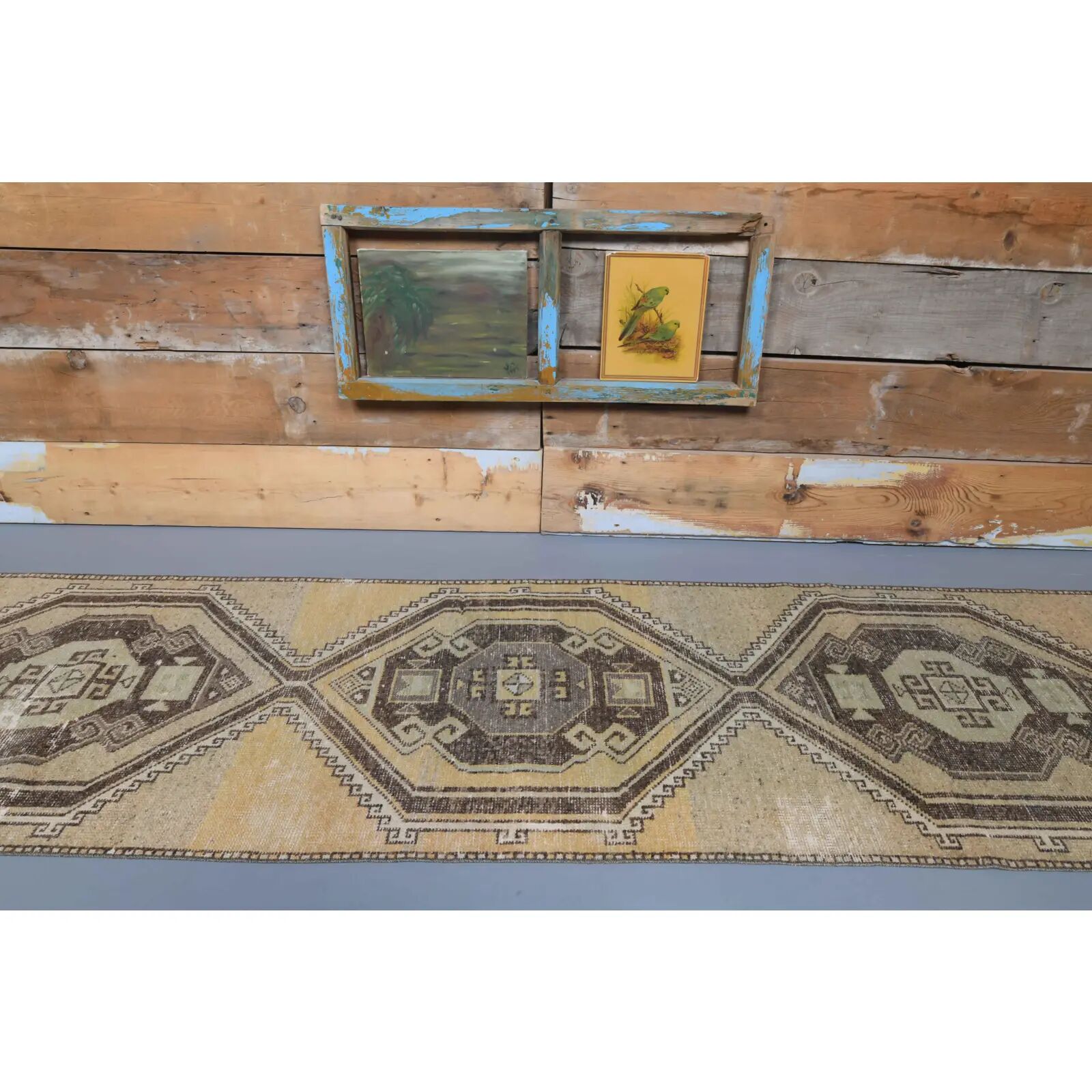 Turkish Oushak handmade runner 84x314