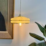 Suspension in green granite glass with gold edging - 4 copies in stock