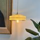 Suspension in green granite glass with gold edging - 4 copies in stock