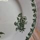 Flat plate ironstone Saint-Amand – Model Denise – Green decoration
