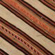 Red & Beige Striped Accent Vintage Kilim Rug, 64x104Cm