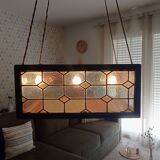 Art deco stained glass pendant from the 30s/40s