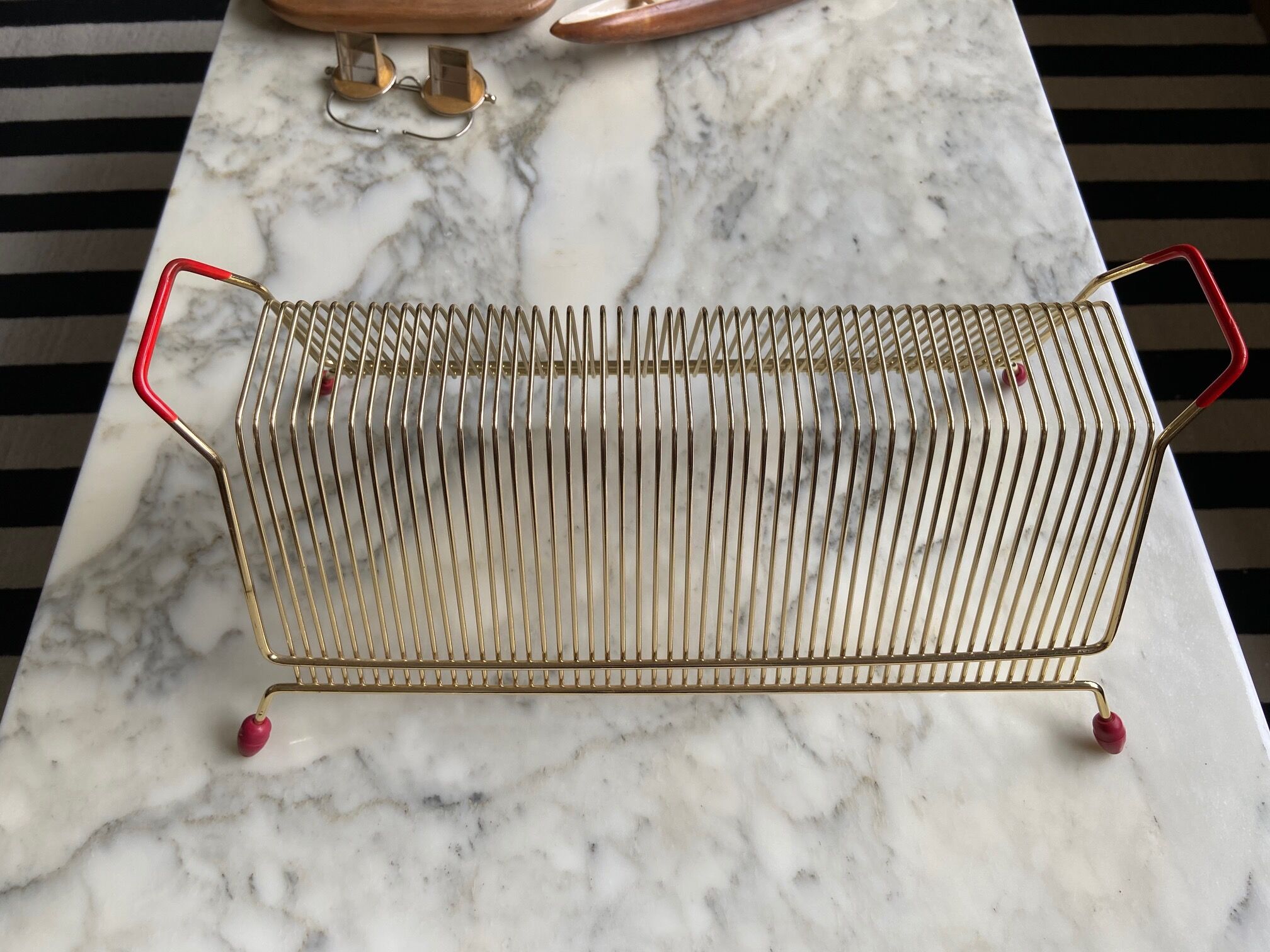 Gold metal vinyl holders