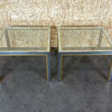 Tables basses en chrome & laiton