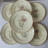 Assiettes à dessert modèle Saverne de St Amand. Années 50-60