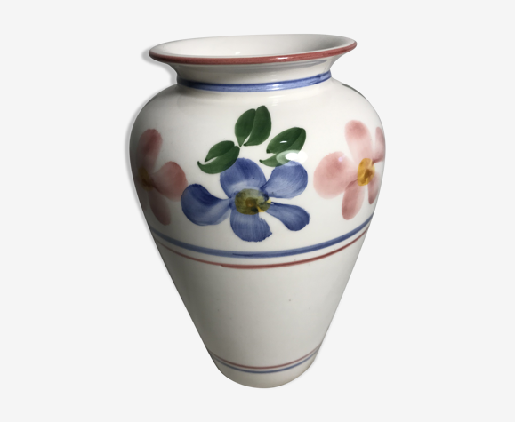 Vase Old D Dinis Painted Ceramics Drawing Flowers Decoration Vintage Selency Vase Old D Dinis Painted Ceramics Drawing Flowers Decoration Vintage Selency