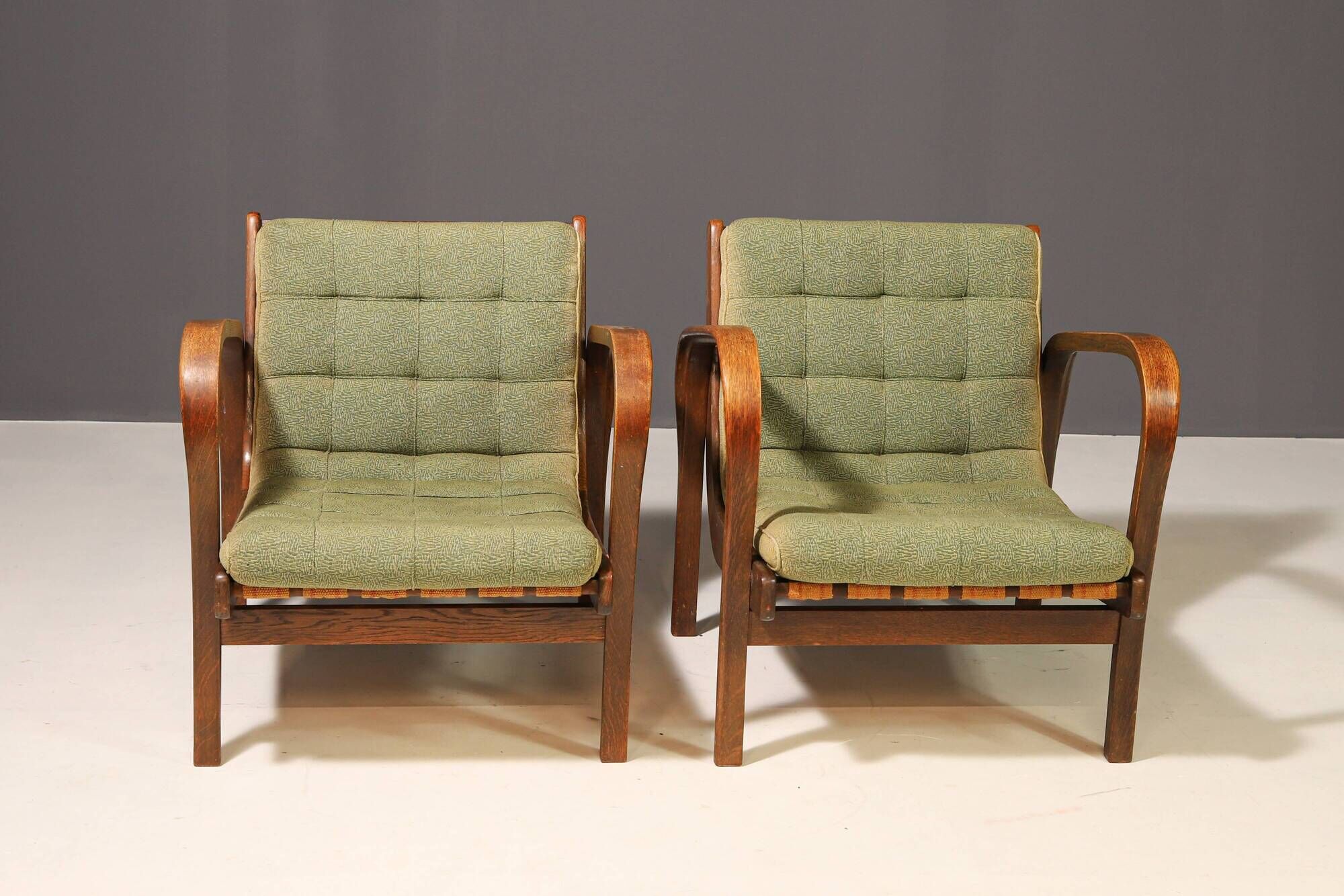 Pair of arm chairs by Karel Kozelka & Antonín Kropáček for Interier Praha,