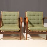 Pair of arm chairs by Karel Kozelka & Antonín Kropáček for Interier Praha,