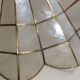 Chandelier suspension mother-of-pearl and brass