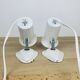 Pair of vintage white metal Lita spotlights