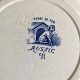 "Rustic" iron earth plate with goats