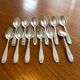 Box of 12 small silver-plated Art Deco spoons