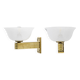 Carlo Scarpa Brass and "Reticello" Murano Glass Sconces for Venini, Pair