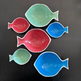 Appetizer set with 6 fish bowls